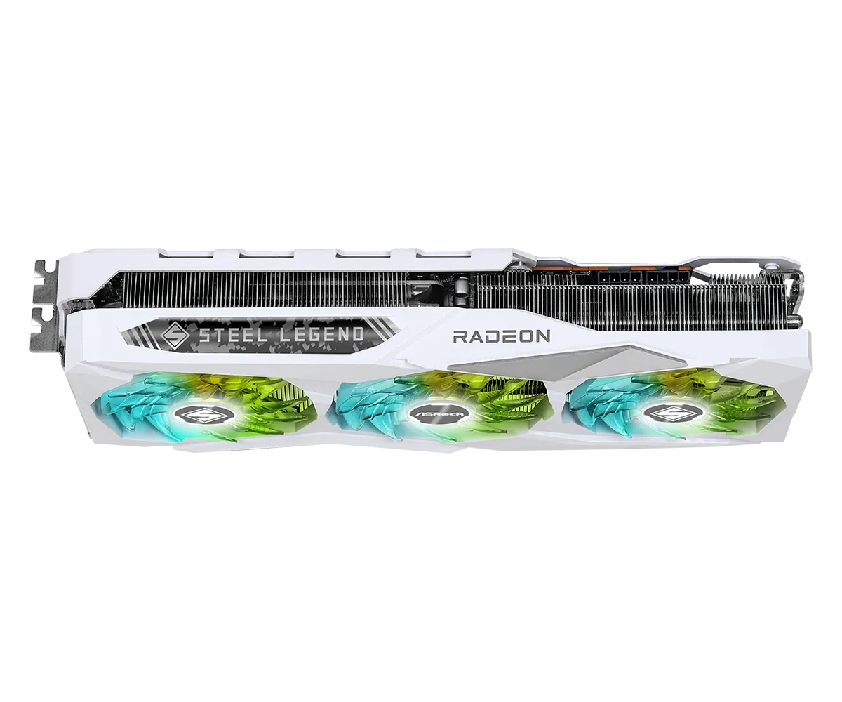 Asrock Graphic Card AMD Radeon RX 7800 XT Steel Legend 16GB DDR6 OC Dual Fan view 5